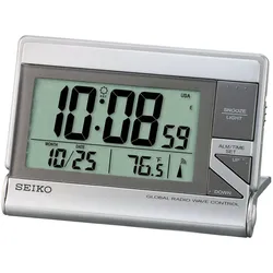 Quarzwecker SEIKO, silber (silberfarben), Wecker, Wecker, Digitalwecker, Schlafzimmer, Beleuchtung, Geschenkidee