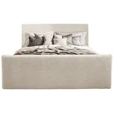 kaiser möbel Boxbett, Creme, Holzwerkstoff, H3, 180x200 cm Schlafzimmer, Betten, Boxspringbetten