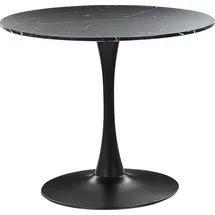 Beliani Esszimmertisch Ø 90 cm schwarz