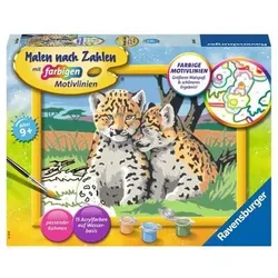 RAVENSBURGER 28486 Malen nach Zahlen Kleine Leoparden