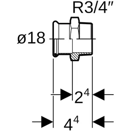 Geberit Übergangsnippel 18-3/4""' Therm'