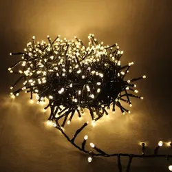 Lex 400er Cluster LED Lichterkette Außen & Innen 8 Lichteffekte Deko IP44 warmweiß : 400 LEDs