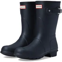 Hunter Damen Original Short Tri-Colour Logo Gummistiefel, Schwarz, 42 EU - 42 EU