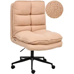 Bürostuhl ADDISON Bouclé Pfirsichrosa