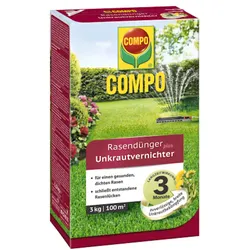 COMPO Rasendünger plus Unkrautvernichter 3 kg für 100 m2