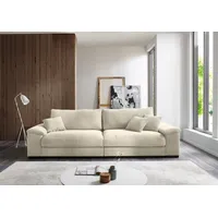 freiraum Big-Sofa Adriena, 5 Kissen, Daune, weicher Cord Stoff in creme - 288x90x106cm (BxHxT)