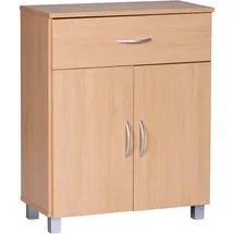 Wohnling Schuhschrank 60 x 75 x 30 cm mit Schublade / Buche