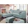 Home Affaire Ecksofa HOME AFFAIRE "Belfort L-Form", blau (aqua), B:243cm H:88cm T:91cm, Struktur fein ( 100% Polyester);Luxus-Microfaser ALTARA NUBUCK (100% Polyester);Luxus-Microfaser Vintageoptik(100% Polyester), Sofas, Ecksofa, mit Federkern, wahlweise mit