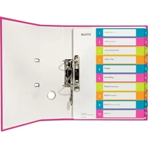 Leitz Ordnerregister WOW DIN A4 Vollformat, Überbreite 1-10 farbig 10-teilig, 1 Satz mit Prämie nach Registrierung