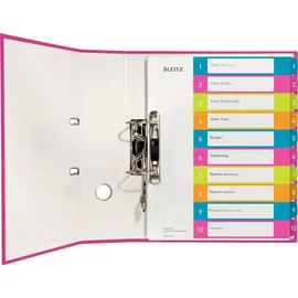 Leitz Ordnerregister WOW DIN A4 Vollformat, Überbreite 1-10 farbig 10-teilig, 1 Satz mit Prämie nach Registrierung