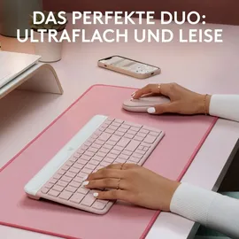 Logitech MK470 Slim Wireless Combo US Set rosa