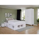Mid.you Einzelzimmer, Weiß, Holz, Kiefer, massiv, 1 Fächer, Schlafzimmer, Schlafzimmer Komplett