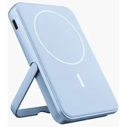 5000 mAh Powerbank USB Typ-C Kabelloses Laden  Wireless Magnetic (Blau) 