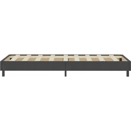 vidaXL Boxspringbett Dunkelgrau Stoff 100x200 cm