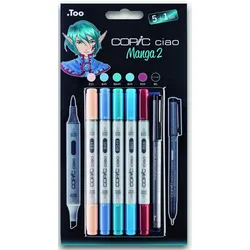 COPIC® Ciao 5+1 Set Manga 2 Layoutmarker-Set 1.0 + 6.0 mm Mehrfarbig