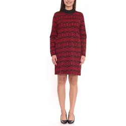 Aniston Damen Langarm-Kleid geblümtes Damen Mini-Kleid mit Stehkragen 11293815 Rot - 42