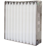 Papstar 30 Kronkerzen, Ø 2,2 cm, 24 cm, weiss, aus 100 % Stearin, Papstar 86416