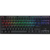 Ducky One 2 TKL PBT Gaming Tastatur, MX-Blue, RGB LED (DE, Kabelgebunden), Tastatur, Schwarz