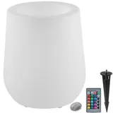 Tectake Luminous Courve Pot 38 x 44 cm Weiß