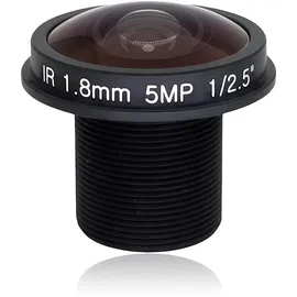 wokyo 180° CCTV-Kameraobjektiv, 1,8 mm Brennweite, Weitwinkel-Fischaugenobjektiv, Panorama-Sichtkamera, 5 MP HD-Netzwerk-Weitwinkel-Board-Objektive für Videoüberwachung