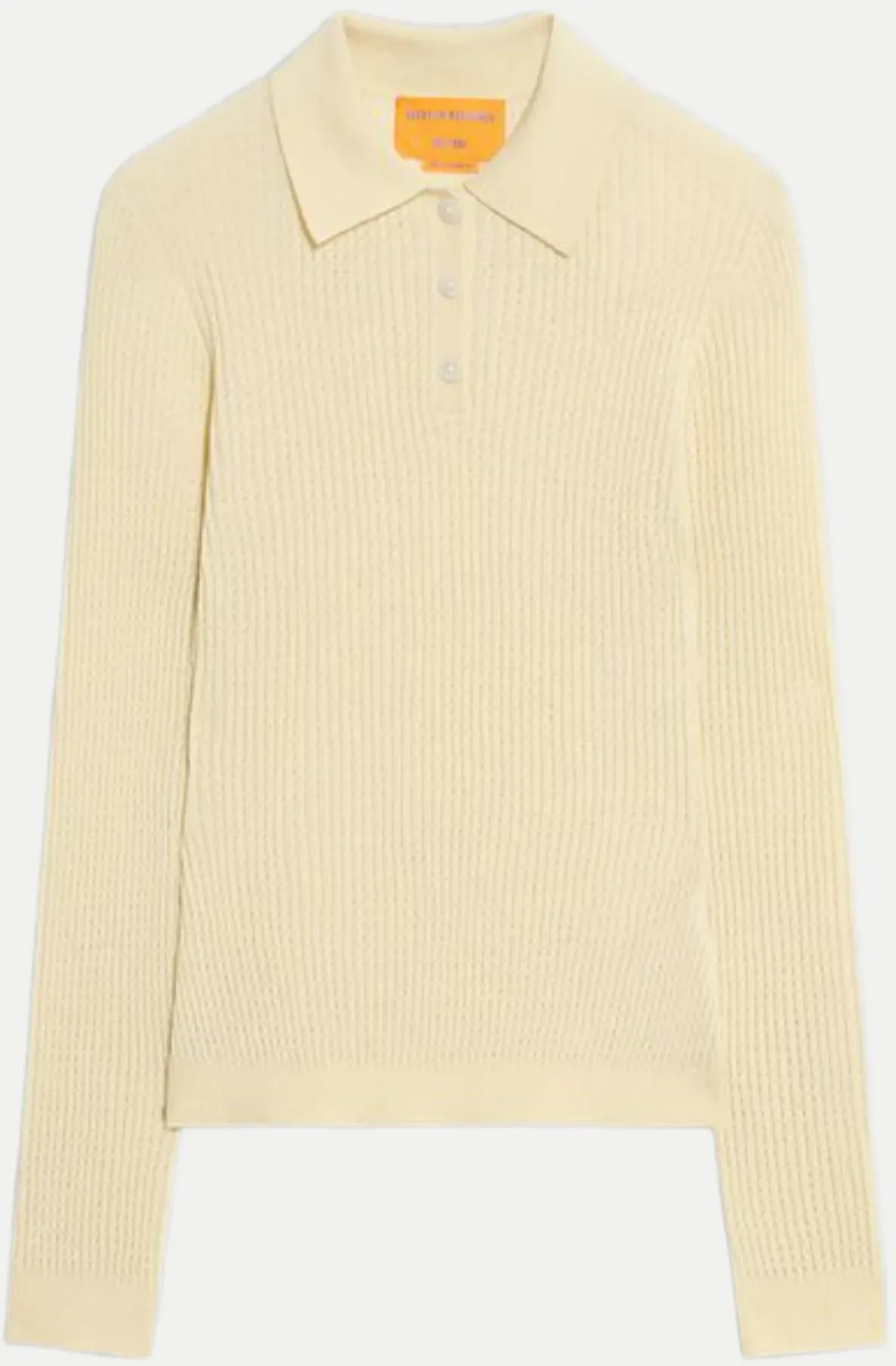 Kaschmirpullover Shrunken Polo Beige S