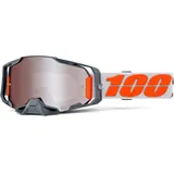 100% Armega HiPER Silver Motocross Brille, grau-orange für Männer