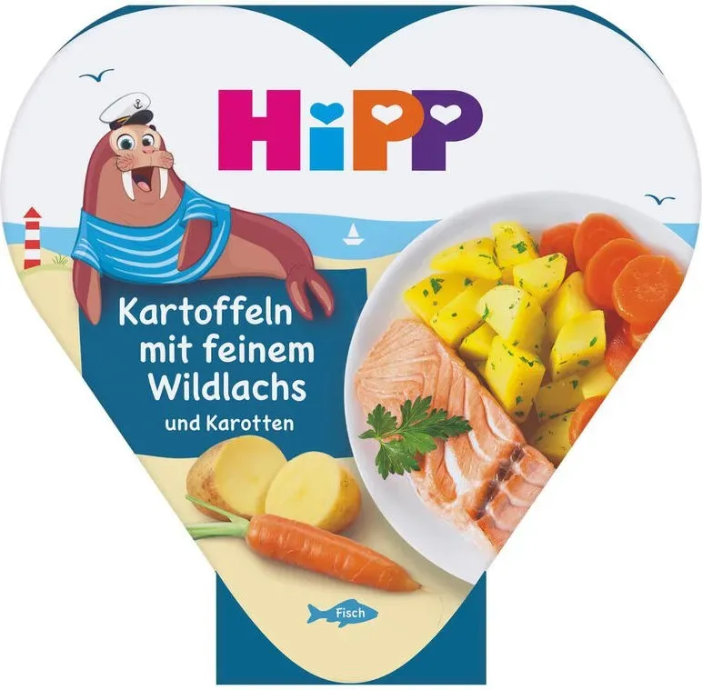 HiPP Kinder-Teller Karotten mit Kartoffeln und feinem Wildlachs 1-3 Jahre 250 g