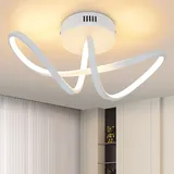 GBLY Deckenleuchte Schlafzimmer Deckenlampe Wohnzimmer: Modern Weiß 12W Design 3000K Warmweiß Küchenlampe Innen Deckenbeleuchtung LED