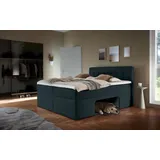 PLACES OF STYLE Boxbett PLACES OF STYLE "Carolin", grau (dunkelgrau), B:162cm L:210cm, Komplettbetten, mit Nische inkl. gepolsterter Unterlage für Haustiere