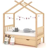 vidaXL Kinderbett mit Schublade Massivholz Kiefer 70x140 cm