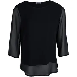 Seidel Moden Chiffonbluse schwarz 44