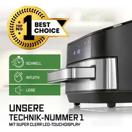 GOURMETmaxx AirGenius Heißluftfritteuse 7 L schwarz