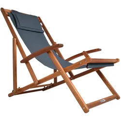 Gartenliege Anthrazit Akazienholz 94x60x94cm