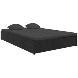 vidaXL Sonnenliege 145 x 145 x 141 cm Schwarz