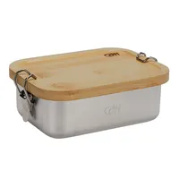CJH Edelstahl Lunch Box Bambus-Deckel M