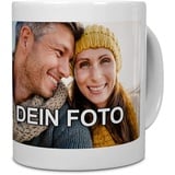 PhotoFancy® - Tasse mit Foto bedrucken lassen - Fototasse personalisieren – Kaffeebecher zum selbst gestalten (Weiß)