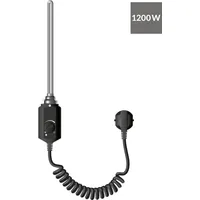 luxebath Heizstab 1200W Schwarz für Badheizkörper mit Thermostat