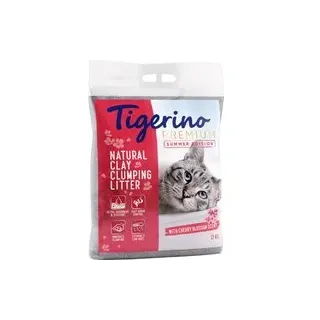 Tigerino Premium Katzenstreu – Kirschblütenduft – Limitierte Sommer-Edition - Sparpaket 2 x 12 kg