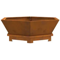 vidaXL - Feuerstelle Sechseckig 75x75x28 cm Cortenstahl