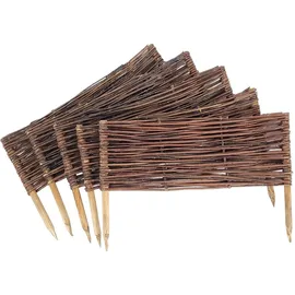 weeco Beeteinfassung 60 x 20 cm 5 Stück Braun