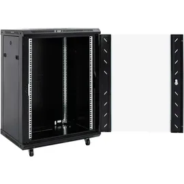 vidaXL 15HE Netzwerkschrank mit Schwenkfüßen 19" IP20 60x45x86 cm