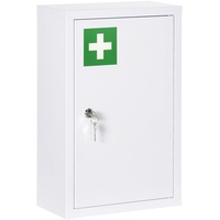Medizinschrank Mit Einer Tür Und Schloss Weiß (Farbe: Weiß)