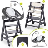 hauck Beta Plus Dark Grey 5-tlg. Newborn Set Deluxe (Treppenhochstuhl)