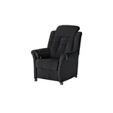 Polstermöbel Oelsa Fernsehsessel Andorra Mikrofaser 87 x 108 x 110 cm Schwarz mit Rollen
