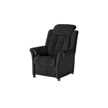Polstermöbel Oelsa Fernsehsessel Andorra Mikrofaser 87 x 108 x 110 cm Schwarz mit Rollen