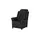 Polstermöbel Oelsa Fernsehsessel Andorra Mikrofaser 87 x 108 x 110 cm Schwarz mit Rollen
