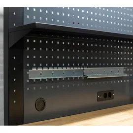 feistos Werkbank Holz/Metall/Stahl schwarz 124 kg