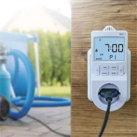 EMOS 2in1 Steckdosenthermostat mit digitaler Zeitschaltuhr Schuko, weiß