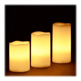 Relaxdays LED Kerzen 12 St. Creme