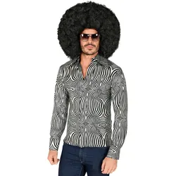 70er Disco Herrenhemd holografisch - 2XL